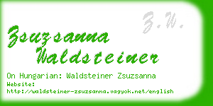 zsuzsanna waldsteiner business card